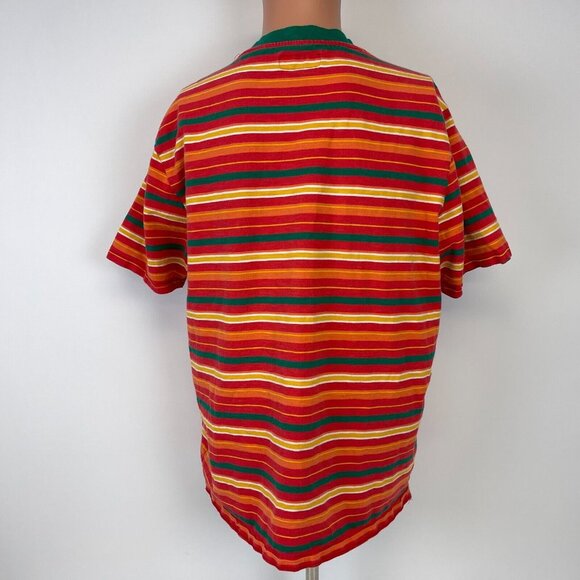 Guess J Balvin T Shirt Mens Size M Vibras Striped Embroidered Logo - Picture 4 of 5